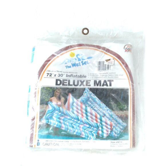 Vintage 1988 Intex The Wet Set Deluxe Mat Float 72"× 30"  59712 NOS Unopened - Picture 2 of 16